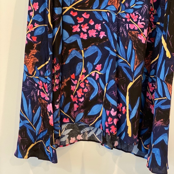 Anthropologie Blue Cold Shoulder Midi Dress - Picture 8 of 8